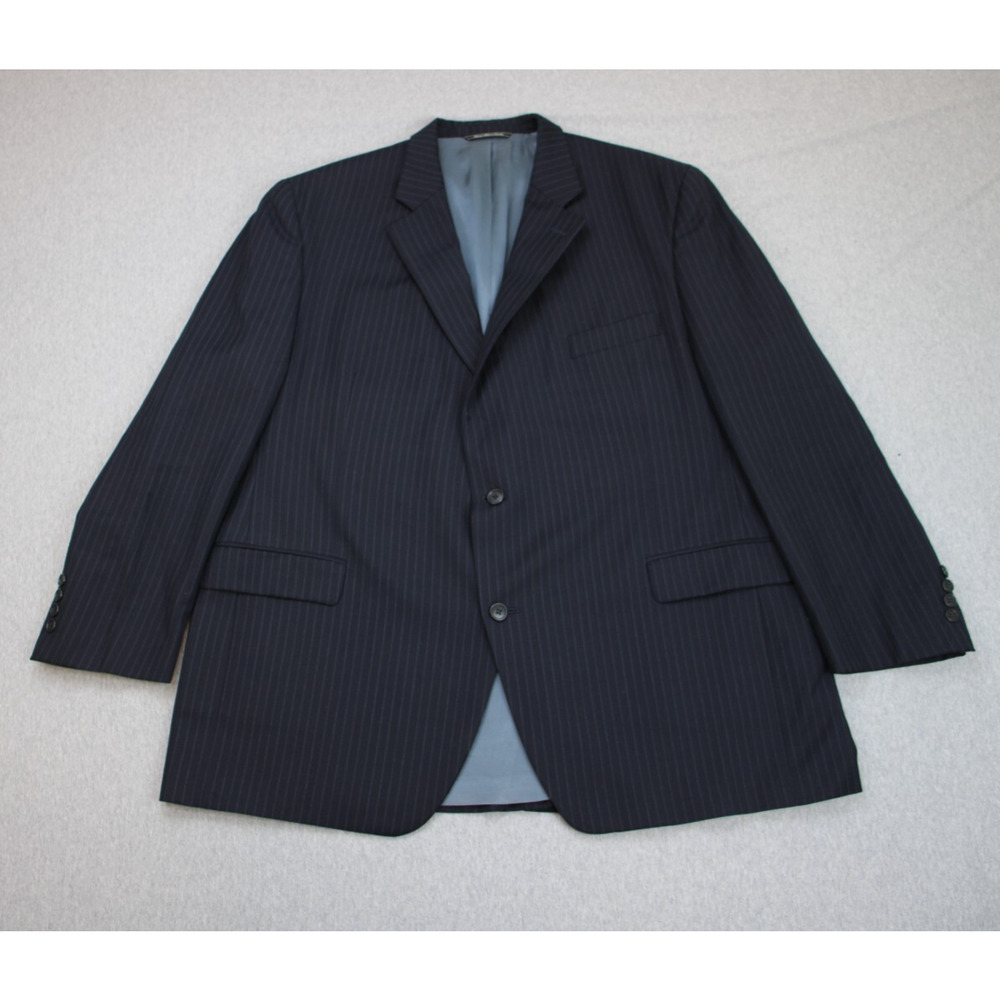 Jack Victor Blazer Men's 48R Black Wool Notch Lapel‎ Single Vented Suit Jacket